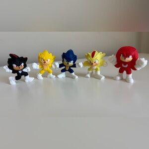 Sonic the Hedgehog 3 McDonald's Happy Meal Toy Figure Bundle - Set of 5